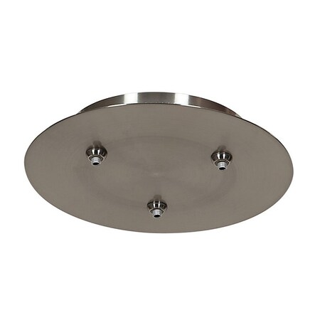 Access Lighting Unijack, 120v Input 12v Output ThreePort Round Canopy, Brushed Steel Finish 87120UJ-BS